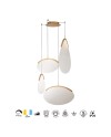 OASIS * LÁMPARA LED 54W ORO - 4 COLGANTES - DIMABLE TRIAC